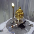 A prototype of the Gravitational Reference Sensor during its integration with the torsion pendulum test bench in Trento.